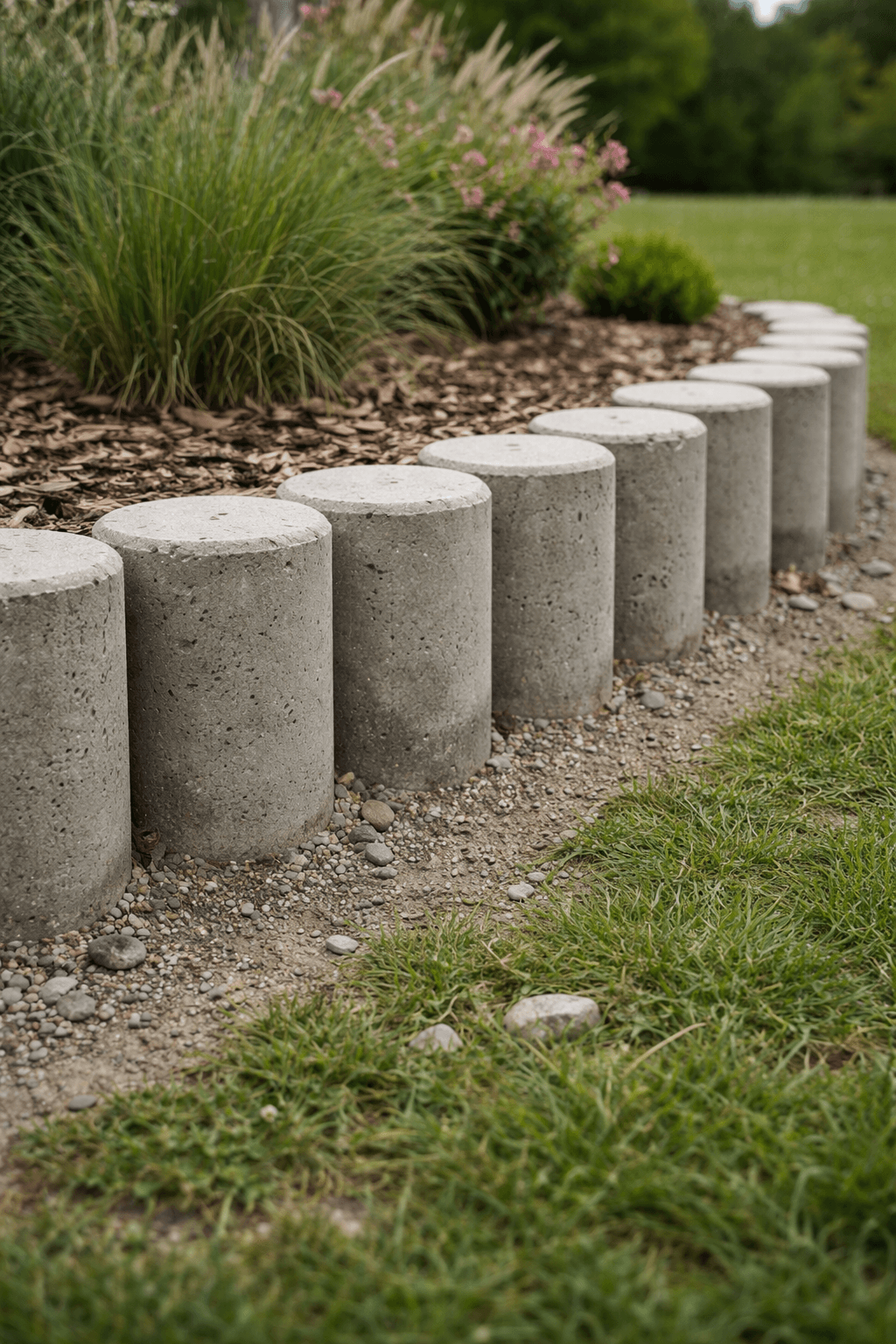 Beton-Palisade