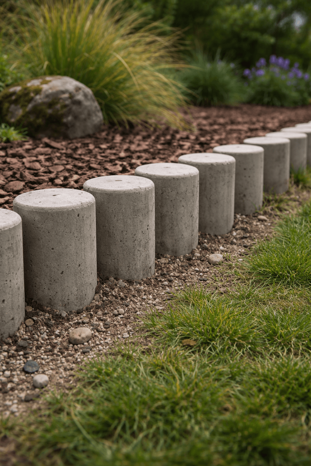 Beton-Palisade
